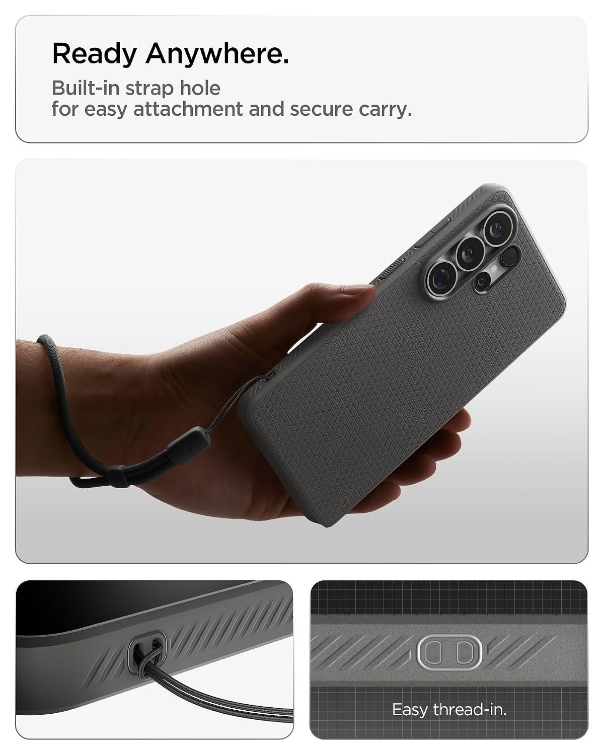 Spigen Liquid Air | Samsung Galaxy S26 Ultra Case [Flexible] [Air Cushion Protection] Galaxy S26 Ultra Back Cover | TPU - Marble Gray