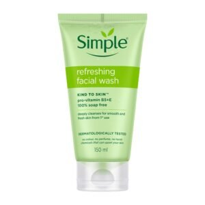 Simple Kind To Skin Refreshing Facial Wash 150 ml | 100% Soap-Free Facewash that doesn’t dry out your skin| For All Skin Types