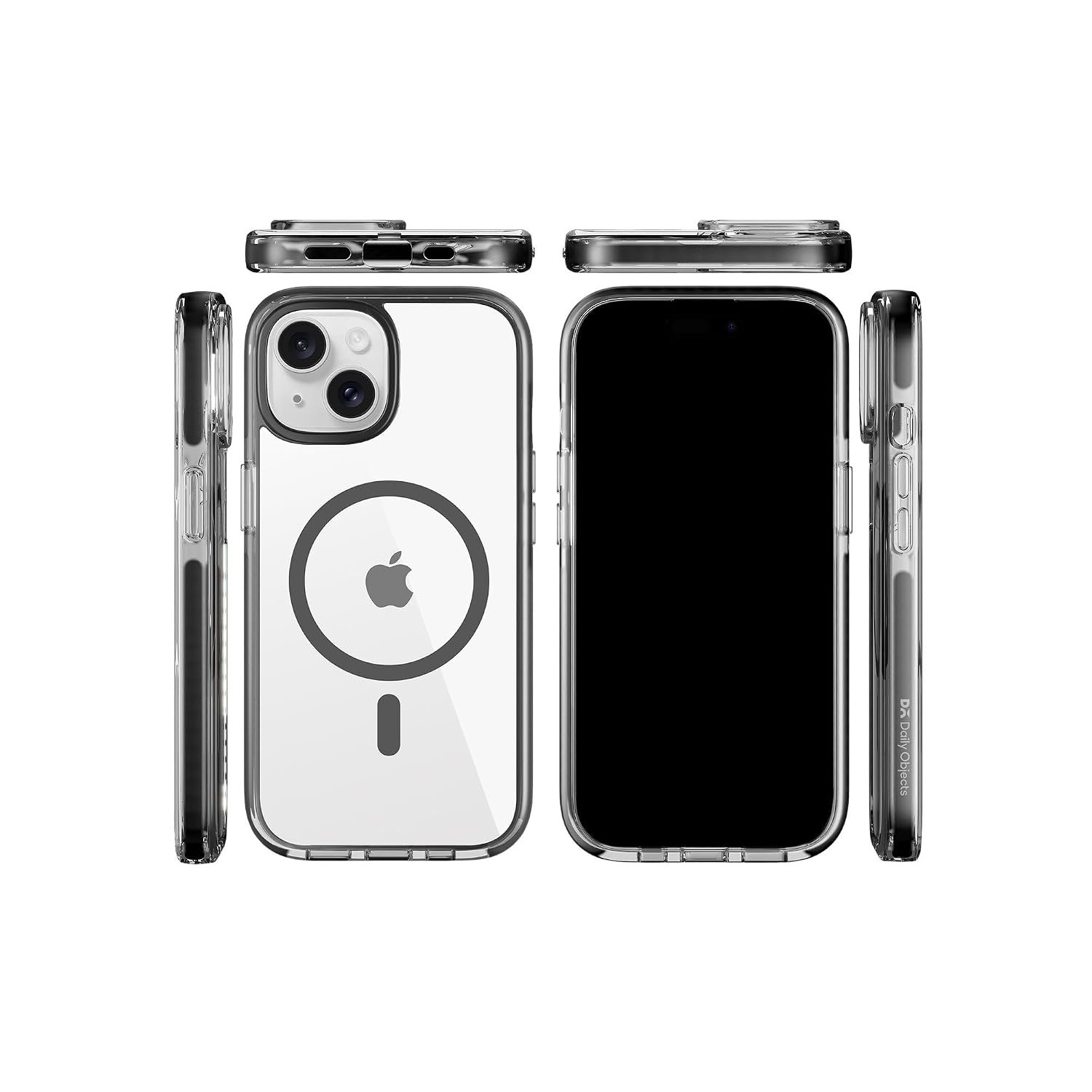 DailyObjects Stride 3.0 Clear Magnetic Protective Case Cover Compatible with iPhone 14 |Magsafe|Camera & Body Protection|Anti Shock,Scratch Resistant|Precise Cutouts Design|Wireless Charging-Clear