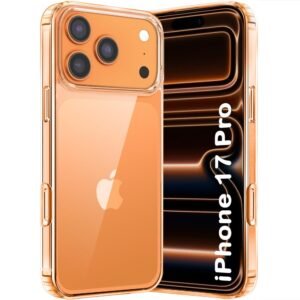 TheGiftKart Ultra-Hybrid Crystal Clear Back Case Cover for iPhone 17 Pro | Shockproof Design | Hard Back Cover Case for iPhone 17 Pro (PC & TPU, Transparent)